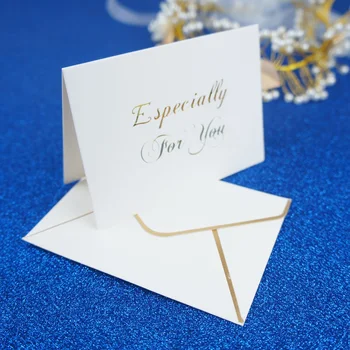 25set aukso ypač jūs karto kortelės mados dizaino vestuvių, gimtadienio atviruką, sveikinimo atvirukai Kvietimą su paketas