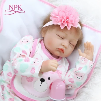 NPK Nekilnojamojo tikroviška reborn Baby Lėlės Apie 22inch Mielas Lėlės reborn Kūdikių Dovanų Bonecal Bebes Atgimsta Brinquedos