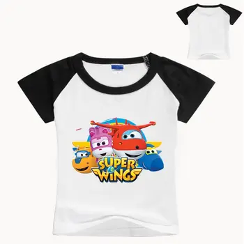 Super sparnus marškinėliai berniukams medvilnės vasaros top vaikams drabužiai berniukams marškinėlius merginos viršūnes trumpas rankovės animacinių filmų vaikams, t marškiniai
