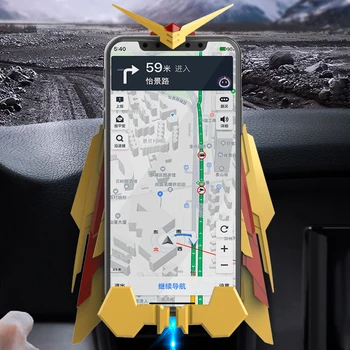 Automatinis Infraraudonųjų spindulių Jutiklį, Stiliaus Automobilių Naudojimo Gundam Belaidžio Įkrovimo Mount Turėtojas su LED Šviesos Ironman Zaku Ironman