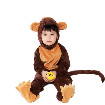 Berniukas, Mergaitė Gyvūnų Onesie Beždžionė Pižama Vaikui, Vaikas Helovinas Knyga Savaitę Beždžionė Cosplay Apranga