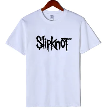 Medvilnės Atsitiktinis vyriški T-shirt sunkiųjų metalų spausdinimo vyriški O-Kaklo muzikos T-shirt streetwear marškinėliai vyrams trumpas