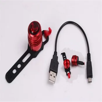 USB Įkrovimo 3-Mode užpakalinis žibintas, Dviračio, Dviratis Priekiniai Posūkio Signalo Stabdymo Įspėjimo Raudona Šviesa Aliuminio lydinys+ Silikono