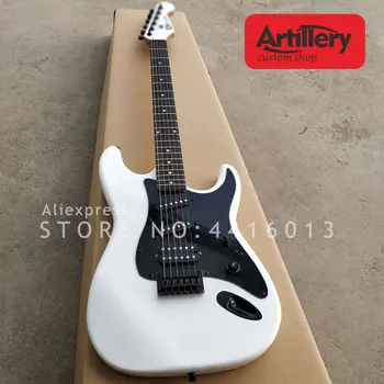 Artilerijos gamyklos užsakymą elektrine gitara, 6 stygos su raudonmedžio fingerboard juoda hardwares muzikos instrumentų parduotuvė