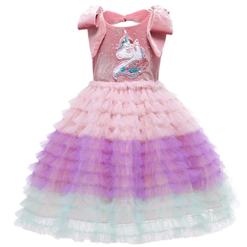 Žiemos Baby Girl Dress Up Kids Prom Princesė Kostiumas Helovinas Gimtadienio Cosplay Elsa Princesė Dress Vaikų Drabužiai