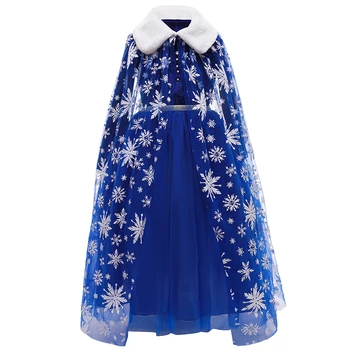 Žiemos Baby Girl Dress Up Kids Prom Princesė Kostiumas Helovinas Gimtadienio Cosplay Elsa Princesė Dress Vaikų Drabužiai