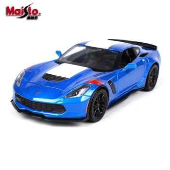 Maisto 1:24 2017 Corvette Raumenų Automobilių Roadster modeliavimas lydinio automobilio modelis, modeliavimas, automobilių apdailos surinkimo dovana žaislas
