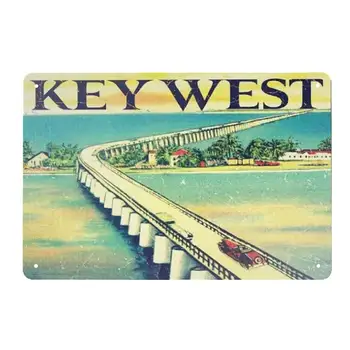 Naujos Skardos Ženklas, Key West, Florida Aliuminio Metalo Ženklas