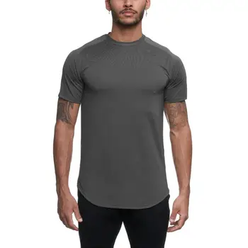 2020 Naujas prekės ženklo Drabužių fitness Bėgimo marškinėliai vyrams, O-kaklo marškinėliai medvilnės kultūrizmo Sporto marškinėliai topai gimnastikos vyrų marškinėliai
