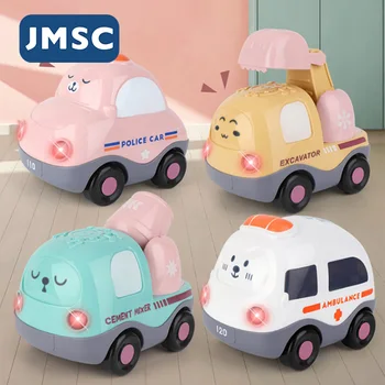 JSVK Balso Kontrolės Mini Modelis Policijos Mielas Automobilių savivartis Greitosios pagalbos Cemento Maišyklė Ekskavatorių Gaisrinės Žaislai Berniukams, Mergaitėms