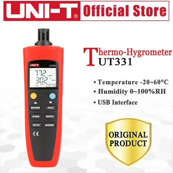VIENETO UT331 Skaitmeninis Thermo-Drėgmėmačiu Temperatūra Drėgnumas Vieneto Atranka USB Sąsaja