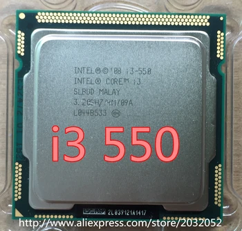Originalus Intel Core i3 550 Procesorius (3.2 GHz /4 MB Cache/ LGA1156) Desktop I3-550 CPU (darbo Nemokamas Pristatymas)