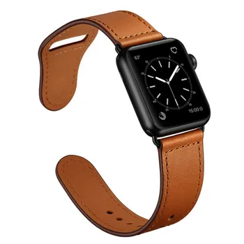 Natūralios Odos Dirželis Apple watch band 44mm 40mm iWatch juosta 42mm 38mm apyrankę watchband correa Apple žiūrėti 6 5 4 3 se