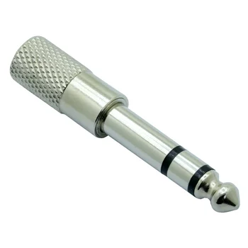 10vnt Aukštos kokybės Metalo 6.35 mm Jack Audio Jungtis 6.35 3pole Garsiakalbis/Mikrofonas Male kištukas-3.5 mm Stereo Jack Female Adapter