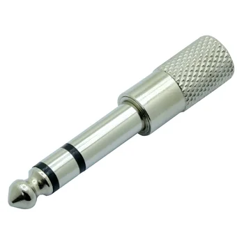 10vnt Aukštos kokybės Metalo 6.35 mm Jack Audio Jungtis 6.35 3pole Garsiakalbis/Mikrofonas Male kištukas-3.5 mm Stereo Jack Female Adapter