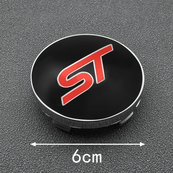 4pc 60mm ST Automobilių Centras Hub Kepurės Ženklelis Emblema Varantys Dulkėms apima Ford Focus ST 2 Židinio 3 FIESTA 