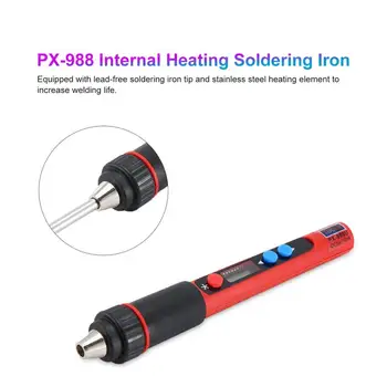 PX-988 5V 10W USB LED Skaitmeninis Temperatūra Reguliuojama Vidaus Šildymo Elektrinis Litavimo Geležies Įrankių Rinkiniai su Litavimo Patarimai