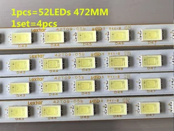 4pcs/set suderinama LED juostelė šviesos 42T09-05B 73.42T09.005-4-SK1 73.42T09.004-4-SK1 T420HW07 V. 6 skydelis 52LEDs 472MM