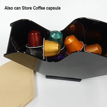 Kavos Filtro Popieriaus Laikiklį Dulkėms Kavos Įrankiai Parinkti Filtro Popieriaus Dėžutė Su Dangčiu V60 Filtro Popieriaus Stalčiuko Stendas