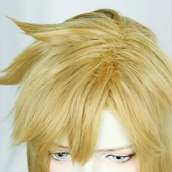 The Legend of Zelda: Kvėpavimas Laukinių Nuorodą Trumpas Golden Blonde Ponis uodegos Plaukų Cosplay Kostiumų Perukas Šilumos Varža Pluošto + Ausys