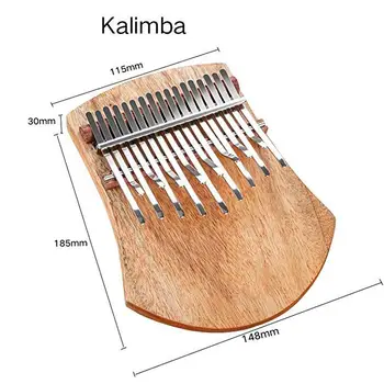 GECKO 17 Klavišą Kalimba Nykščio Fortepijonas Piršto Mušamųjų Muzikos Kamparas Muzikos Instrumentas, Stačią, Fortepijono Naujokas