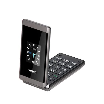 UNIWA X28 2G GSM Flip Telefonas 2.8 colių moliusko geldele 1200mAh mobilusis telefonas, Mobilusis Telefonas Dual SIM Kortelę Dideli Šriftai Didelis Mygtukas Pagyvenusių Telefono