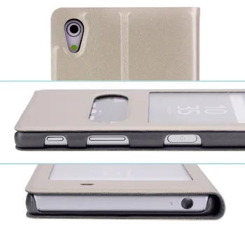 Flip Cover Odinis Dėklas Sony Xperia Z5 Z 5 E6603 E6653 Dual E6683 E6633 5.2 Colio Su Touch Peržiūrėti Ekrano Lange Telefono Dėklas