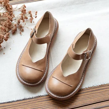 Mori literatūros retro seklių burną butas batai natūralios odos vieno batai moteriška rudens naujų laukinių Mary Jane moterų batai