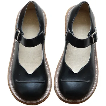 Mori literatūros retro seklių burną butas batai natūralios odos vieno batai moteriška rudens naujų laukinių Mary Jane moterų batai