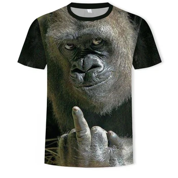 Orangutan modelio 3D marškinėliai trumpomis rankovėmis vyrų vasaros mados viršų gyvūnų spausdinti 3DT marškinėliai vyriški patogus audinys XXS-6XL