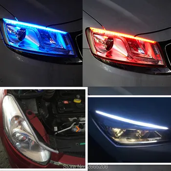 2VNT Automobilio LED Plono dieninės Šviesos Signalas, Šviesos, lipdukai KIA sportage rio sorento cerato k2 k3 Siela k5 priedai