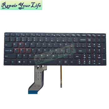 Nešiojamojo kompiuterio klaviatūra Lenovo Y700-15 Y700-15ISE Y700-15ISK MUMS standartinė klaviatūra su apšvietimu T6Y1B-MUMS SN20H54485 PK130ZF1A00