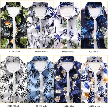 2020 metų Vasaros Nauji vyriški Havajų Marškinėliai Mados Atsitiktinis Spausdinimo Trumpas Rankovės Gėlių Marškinius Vyras Prekės Plus Size 5XL 6XL 7XL
