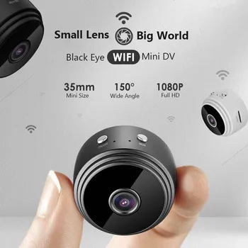 Mini Kamera, WiFi 1080P HD Namų Apsaugos Kamera, Naktinio Matymo Belaidės Stebėjimo Kamera 150 Laipsnių Plataus Kampo Mikro kamera