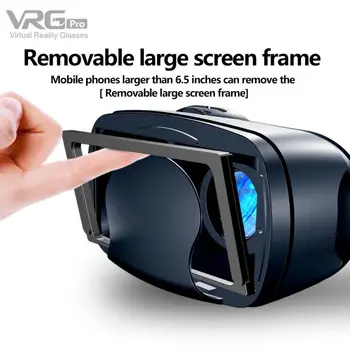 Naujas Mados VRG Pro 3D VR Virtualios Realybės Akiniai viso Ekrano Vaizdo Plataus Kampo VR Akiniai nuo 5 Iki 7 Colių Smartfon, Prietaisai