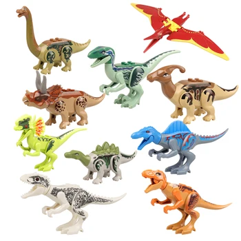 10vnt/set Juros periodo Pasaulyje Dinozaurų Parkas Blokai Tyrannosaurus Rex Gyvūnų Skaičius Švietimo Žaislai, Dovanos Vaikams, Vaikai