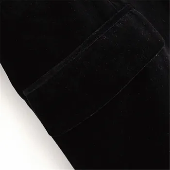 Stilingas kietas moterų kostiumo švarkas ilgomis rankovėmis vieną mygtuką, Aksomo švarkas Moteriška Viršutiniai drabužiai Prašmatnus Streetwear