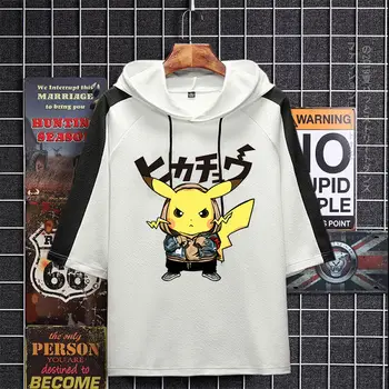 Kietas gabalas T-shirt Gatvės atsitiktinis palaidų animacinių filmų Hoodie T-Shirt Juokinga top marškinėliai hip-hop Japonijos sraigtasparnis T-shirt