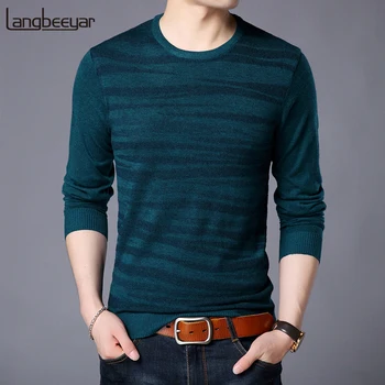 2021 Mados Prekės Ženklo Sweater Mens Puloveriai O-Neck Slim Fit Džemperiai Knitred Aukštos Kokybės Žiemos Korėjos Stiliaus Atsitiktinis Mens Drabužiai