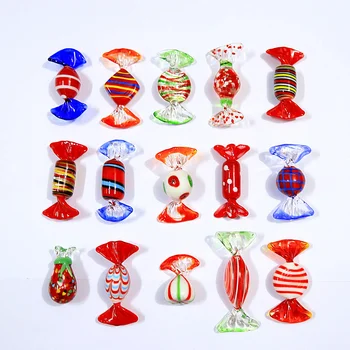Custom Derliaus Murano raudonas Stiklas Saldainiai, Saldainiai Ornamentu Namų darbalaukio Kalėdų Dekoro priedai Atostogų šalis, Dovanos vaikams