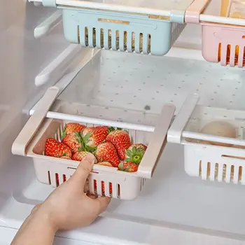 2VNT Šaldytuvas Maisto Organizatorius Reguliuojamas stalčiuko Organizatorius Laikymo Stalčių Konteineris Šaldytuvas Lauke Stovo Šaldytuvas Sandėliavimo Lentynos