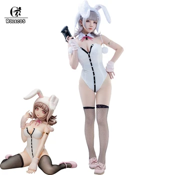ROLECOS Super DanganRonpa 2 Cosplay Kostiumų Nanami ChiaKi Bunny Mergina Cosplay Jumpsuit Moterų Sexy Bodysuit Helovinas Šalis Romper