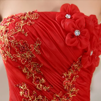 Rožinė Raudona Balta Aplikacijos 2021 Brangioji Princesė Vestuvių Suknelė Stebėjimo Plius Dydis Vestuvių Chalatai Retro Lotus Nuotakos Suknelė