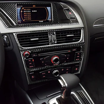 SRXTZM Audi A4 A5 B8 Remontuoti Automobilio Anglies Pluošto Konsolės Kontrolės CD Rėmo Dangtis Apdaila Salono Oro Kondicionavimo sistema Rankenėlės Rėmo LHD