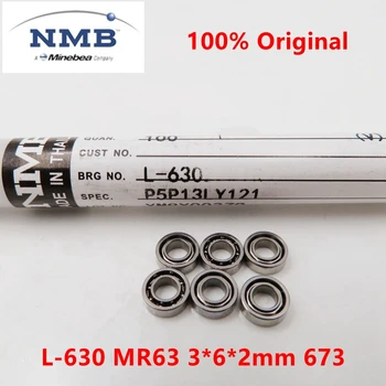 50pcs originalus NMB Minebea atidaryti greitųjų guolių L-630 MR63 3*6*2mm 673 ABEC-5 miniatiūriniai rutuliniai guoliai su giliais 3mmx6mmx2mm