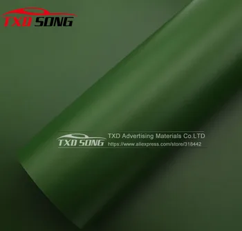 Nemokamas pristatymas matinis armijos žalioji automobilių lipdukas su oro burbuliukai nemokamai su dydis: 1.52*30m(5FTX98FT)Roll